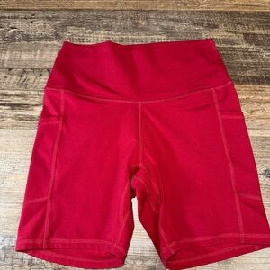 Colorfulkoala Maroon High Rise Biker Shorts Medium Pocket Athletic